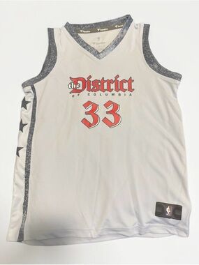 Fanatics White and Red 'The District of Columbia' Kids Basketball Jersey